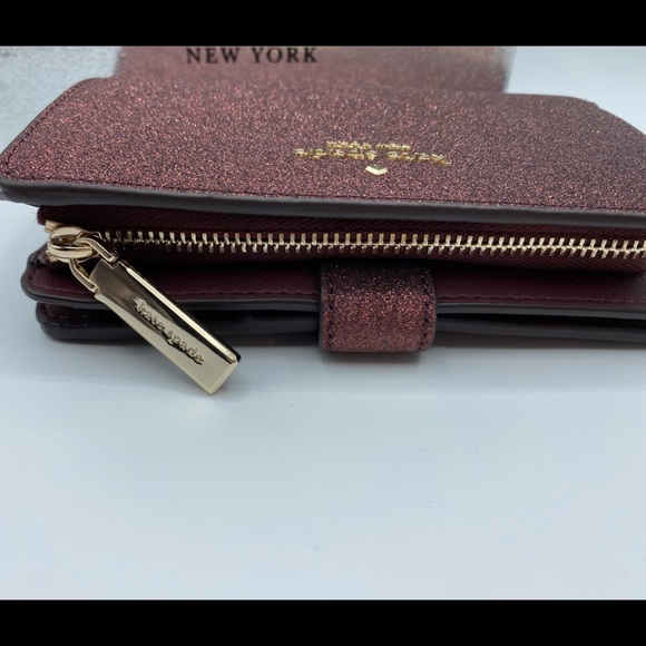 Kate Spade Shimmy boxed medium compartment bifold wallet, deep nova, NWT/NIB - Picture 12 of 16